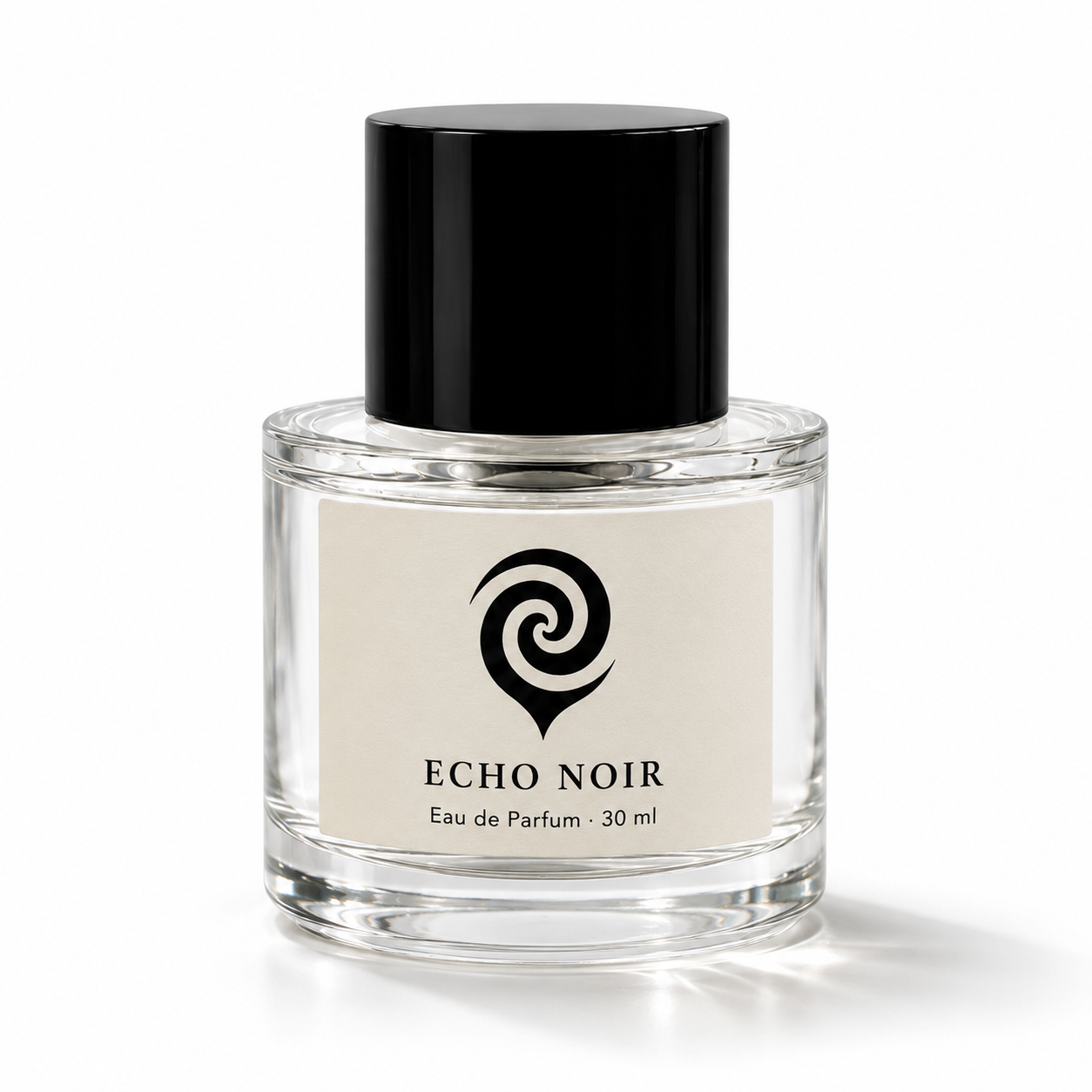 Echo Noir bottle, front view